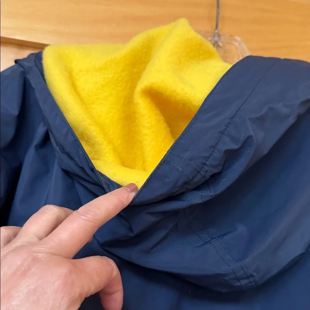Bimini Bay outfitters Blue fishing Jacket Yellow fleece Interior hood men’s XL - Picture 9 of 10